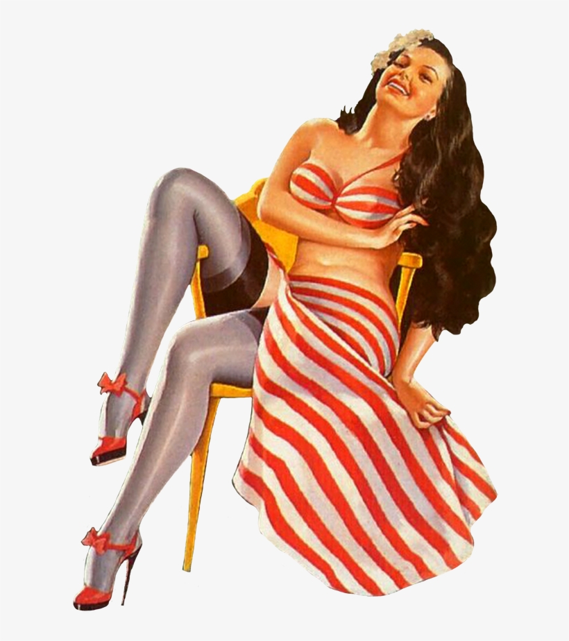 Sexy Pin Up Retro And Vintage Drawing Women Vintage Calendar Girls