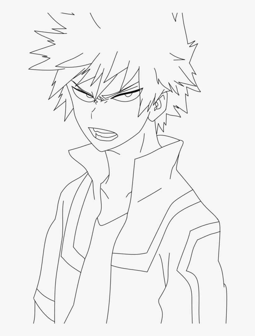 Bakugou Training Jumpsuit Lineart By Bushido10 - Training - Free ...