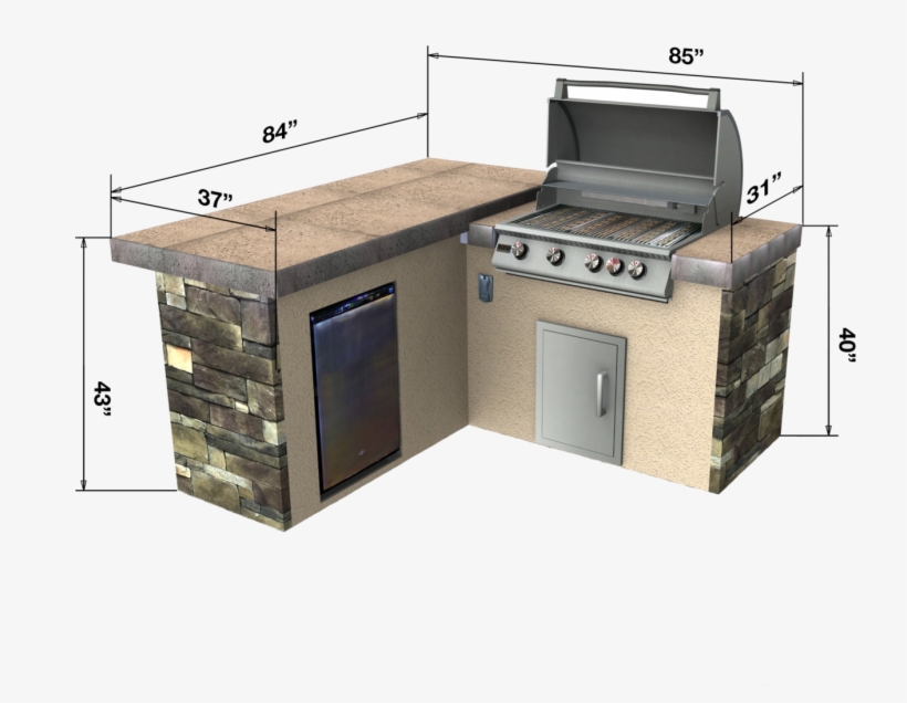 Select Series Backstretch - Outdoor Kitchen Dimensions - Free ...