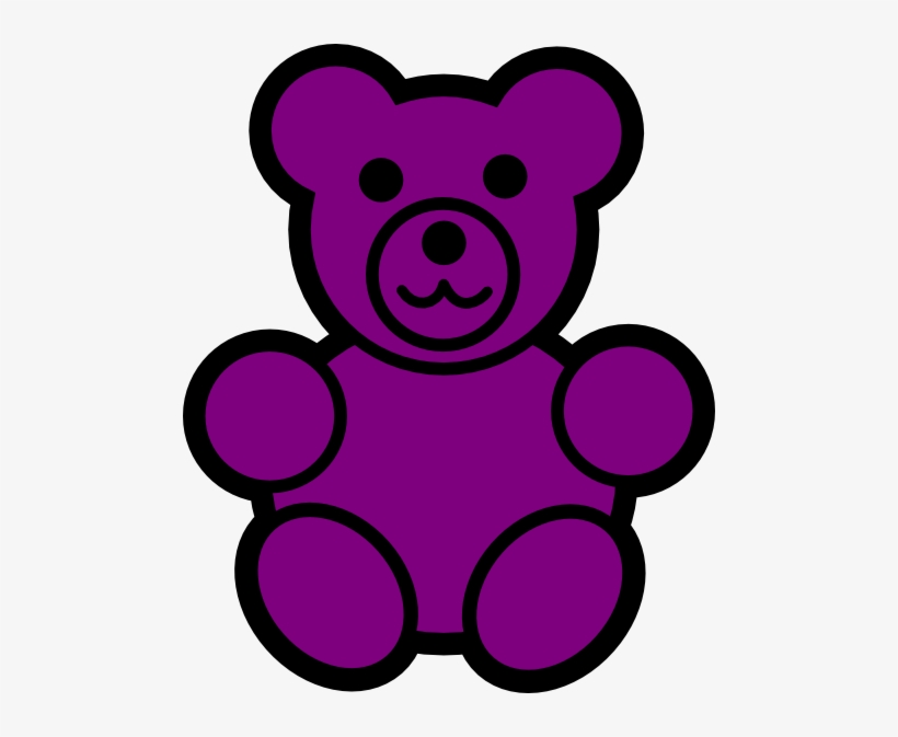 purple teddy bear clip art