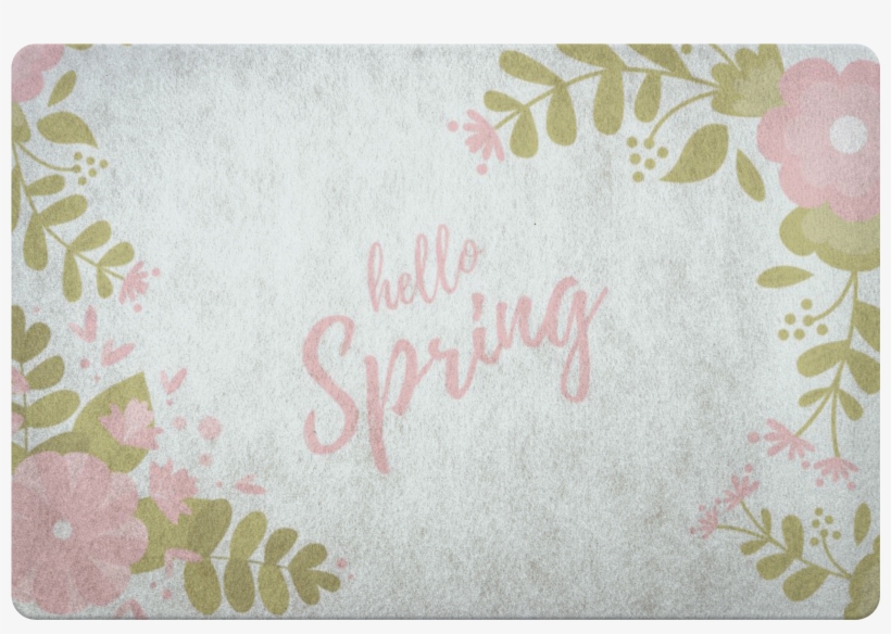 "hello Spring" Spring Quotes Doormat - Placemat, transparent png #5938039
