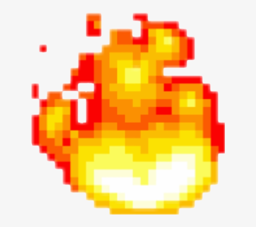 8bit Pixel Game Cute Fire Bomb Flame Fireflame Red - Free Transparent ...