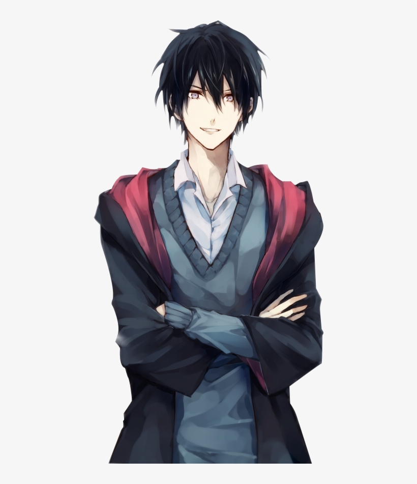 Male Black Hair Anime Characters Free Transparent Png Download