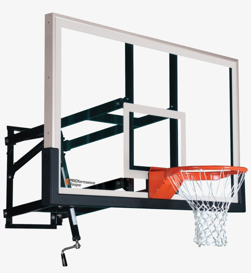 Wall Mount Wm72 Adjustable Basketball Hoop With 72 - Basketball Hoop Png, transparent png #66261
