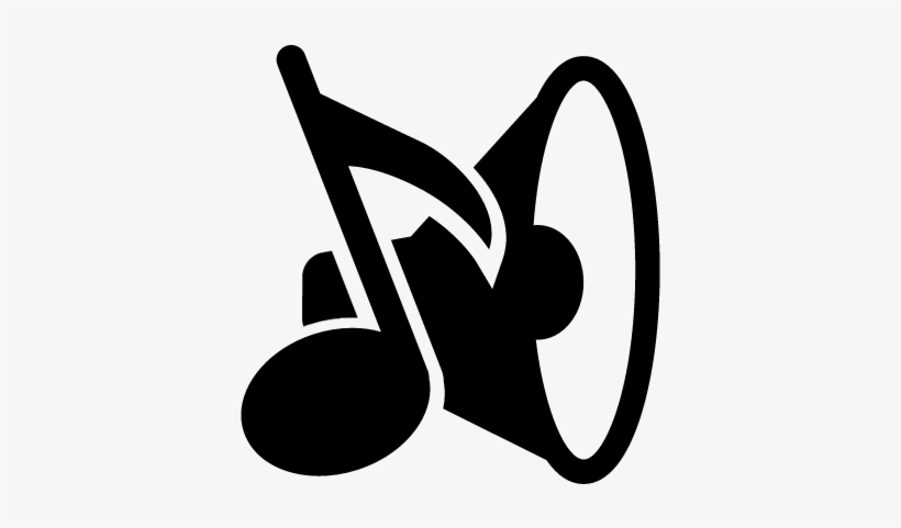 Music Speaker And Musical Note Vector Speaker And Music Icon