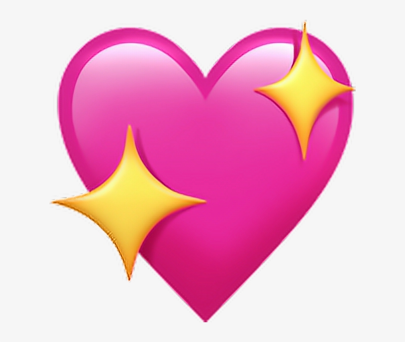 Emoji Emojicoração Coração Emoticons Heart Png Pngs - Sparkling Heart ...