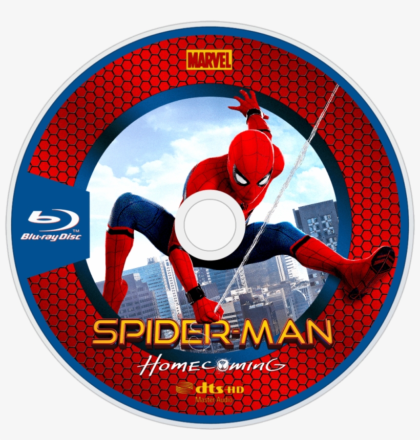 Homecoming Bluray Disc Image - Spider Man Homecoming Blu Ray Disc, transparent png #619684