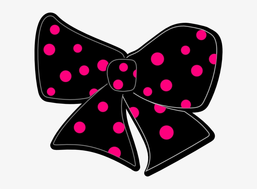 Bow With Polka Dots Hi - Pink Polka Dot Bow Clipart, transparent png #622513