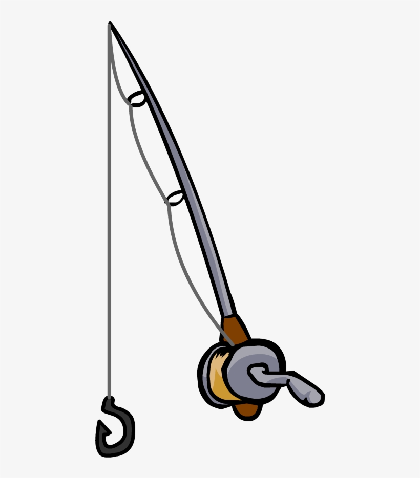 Fishing Rod Clipart Black And White - Easy Fishing Pole Drawing