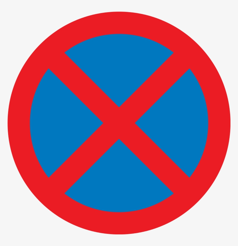 Uk Traffic Sign Blue Round Sign With Red Cross Free Transparent PNG 