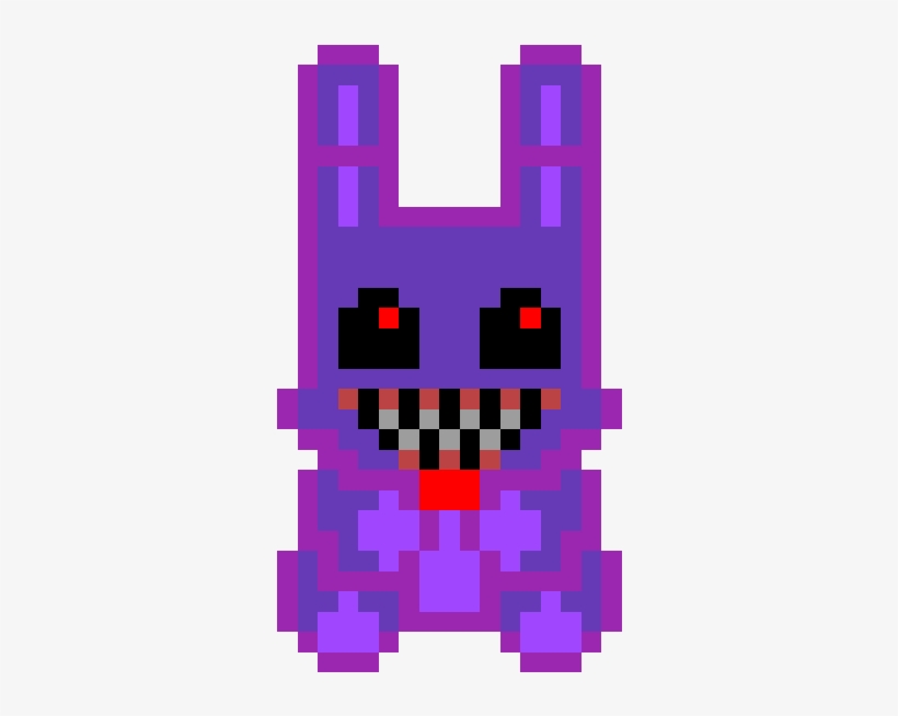 Nightmare Bonnie - Bonnie Pixel Art - Free Transparent PNG Download ...