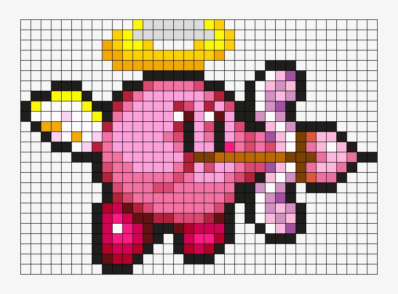 Cupid Kirby Perler Bead Pattern / Bead Sprite - Kirby Hama Bead Patterns -  Free Transparent PNG Download - PNGkey