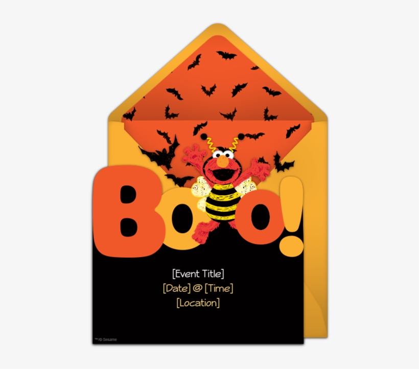 A Free Elmo Invitation For A Halloween Party Boo Such - Elmo Halloween Birthday Party, transparent png #6381221