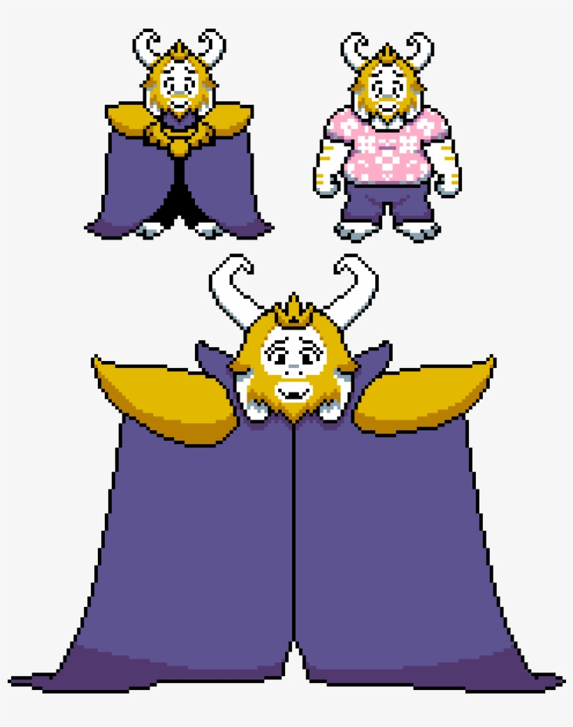 Asgore S Sprites But Shaded Asgore Sprite Colored Free Transparent Png Download Pngkey
