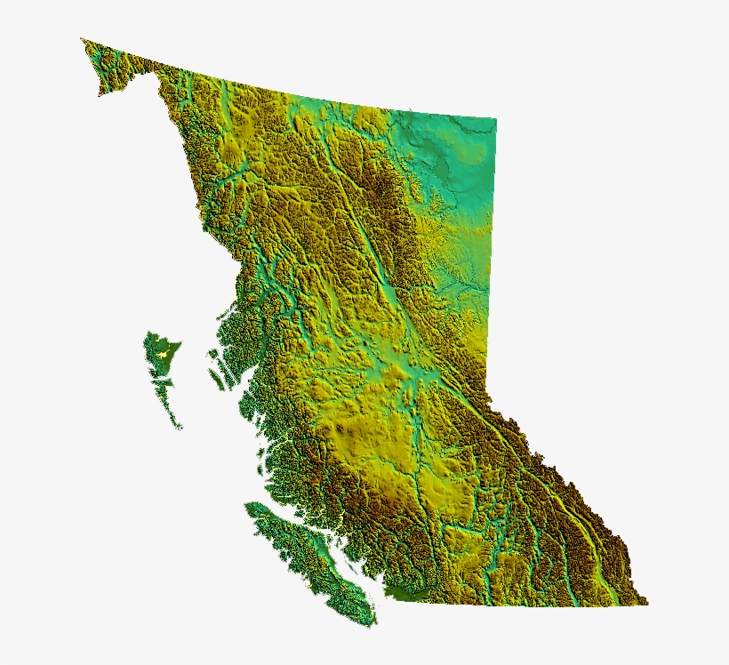 File Bcrelief British Columbia Population Map Free Transparent