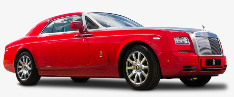 Red Rolls Royce Phantom Coupe Car Png Image - Phantom All Red Inside All White, transparent png #663910