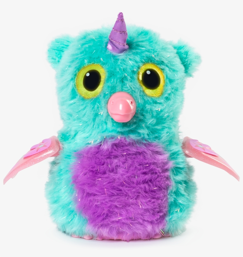 Hatchimals Owlicorn Glitter Blue Large - Free Transparent Png Download 