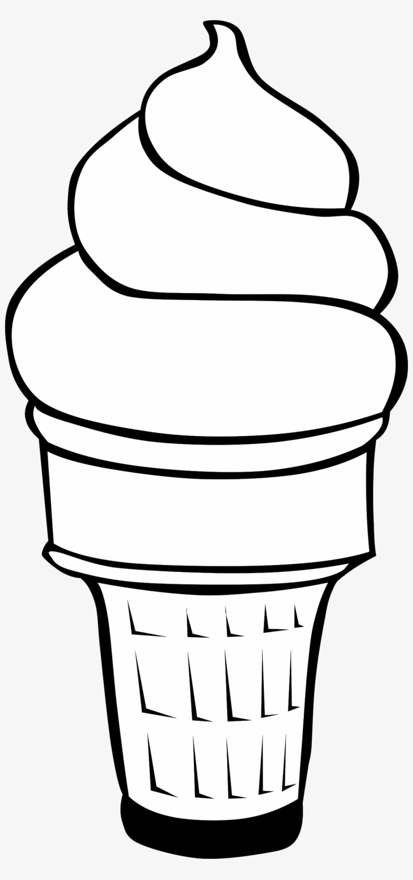 Ice Clipart Line Cute Black And White Ice Cream Cones Clipart Free | My ...