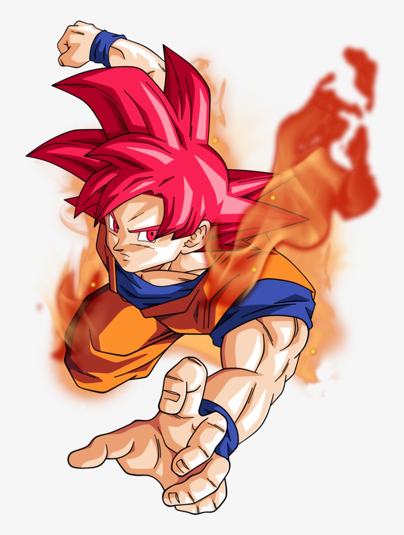 Goku God - Goku Ssj God Face - Free Transparent PNG Download - PNGkey