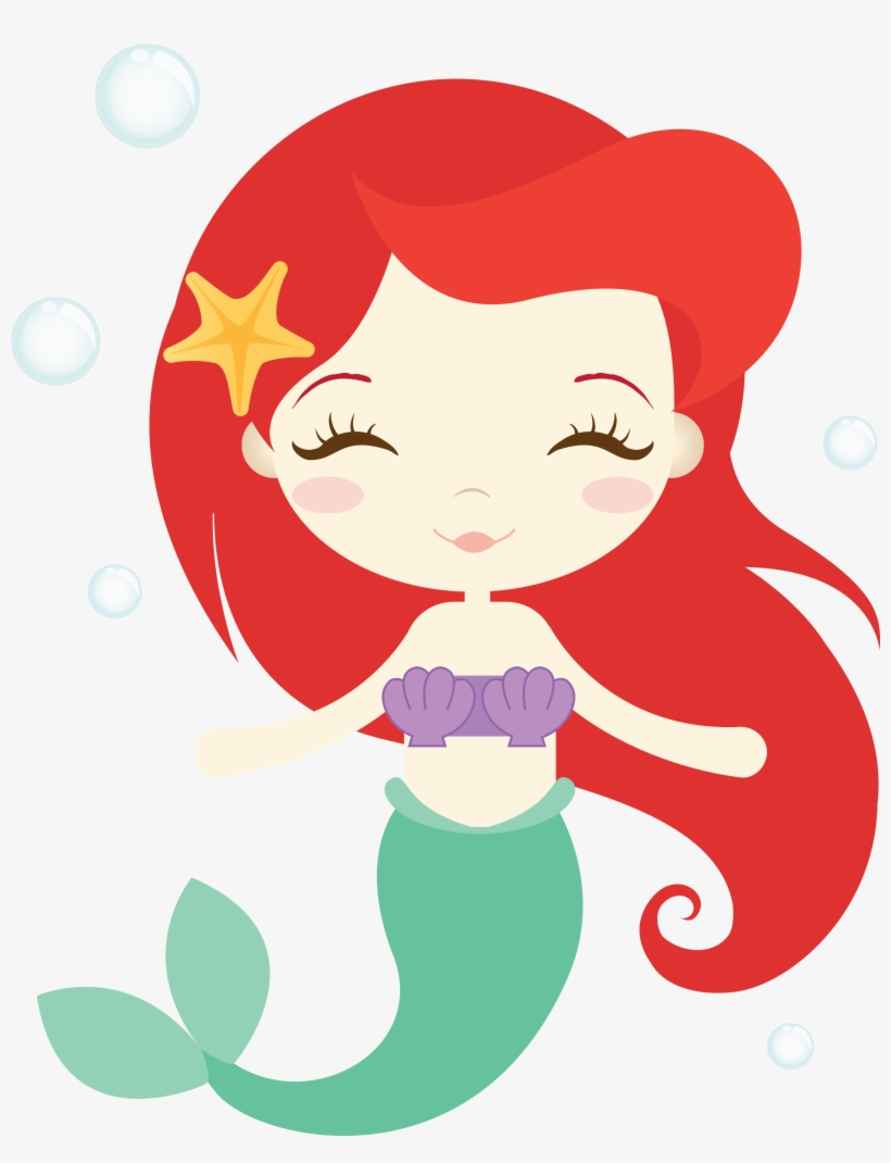 Download Ariel Mermaid, Ariel The Little Mermaid, Baby Mermaid, - Cute Mermaid - Free Transparent PNG ...