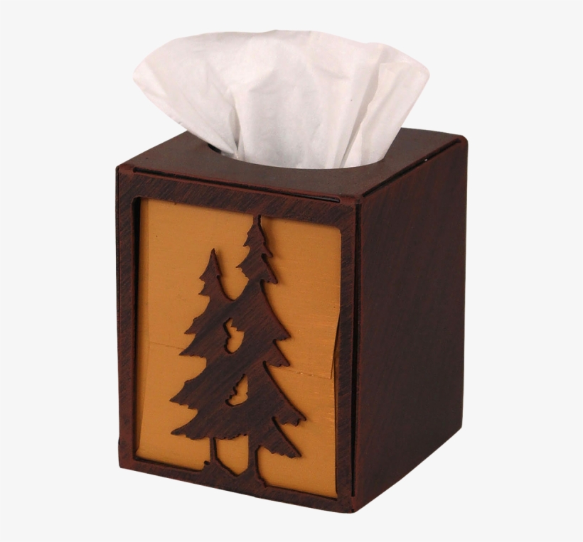 Iron Double Pine Tree Square Tissue Box Cover - Coast Lamp Mfg. Pine Tree Square Tissue Box Cover, transparent png #702345