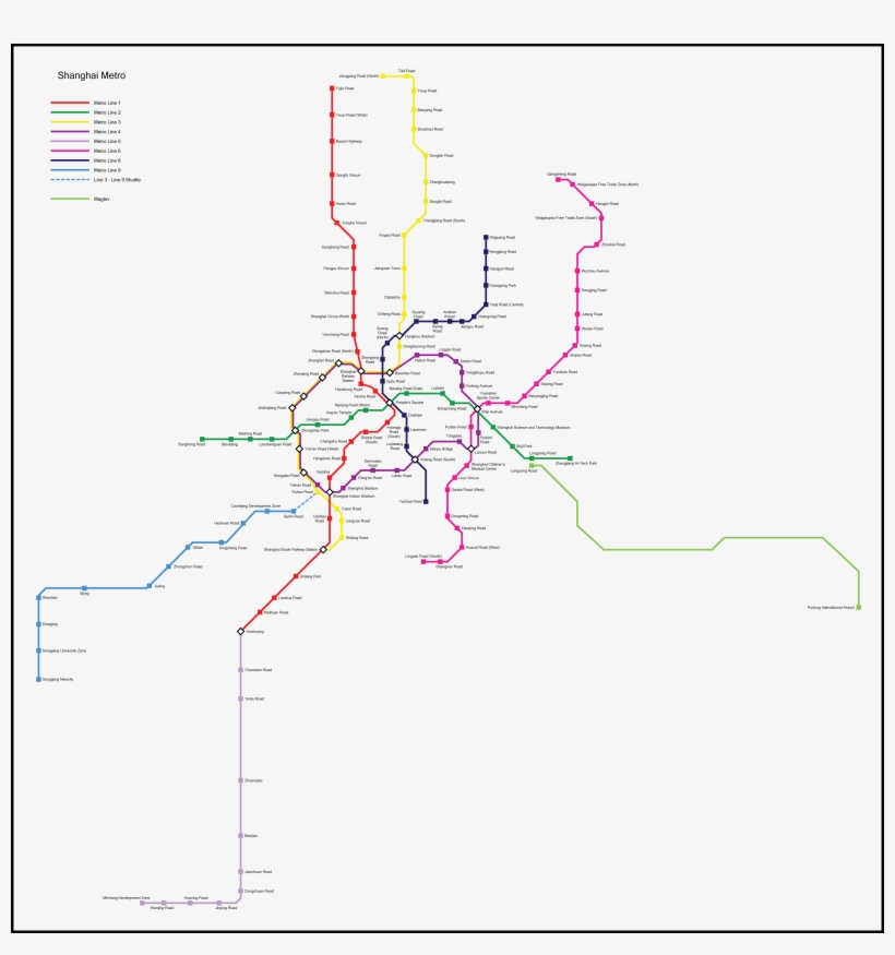 Shanghai Metro Map - Free Transparent PNG Download - PNGkey