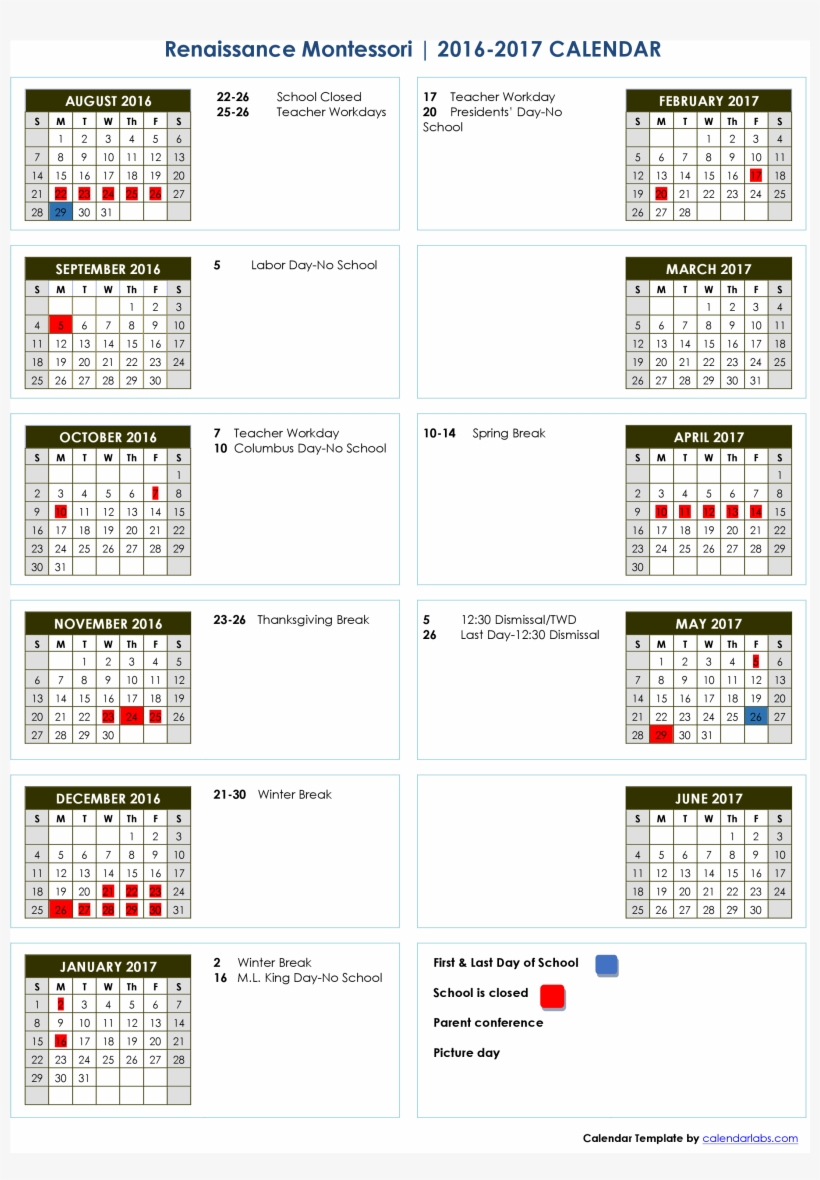 2016-2017calendar Renaissance - Free Transparent PNG Download - PNGkey