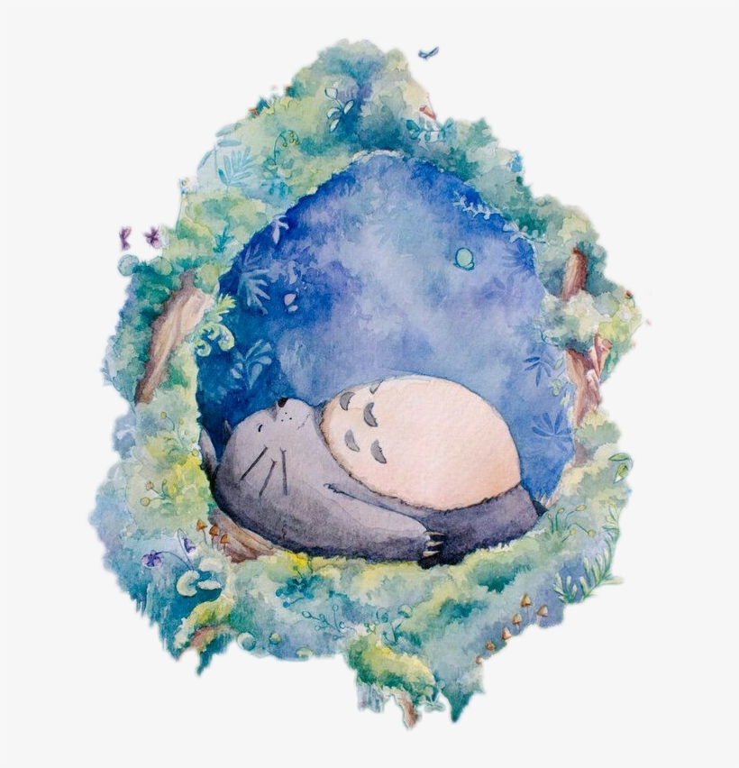 Report Abuse - My Neighbor Totoro Watercolor, transparent png #727839