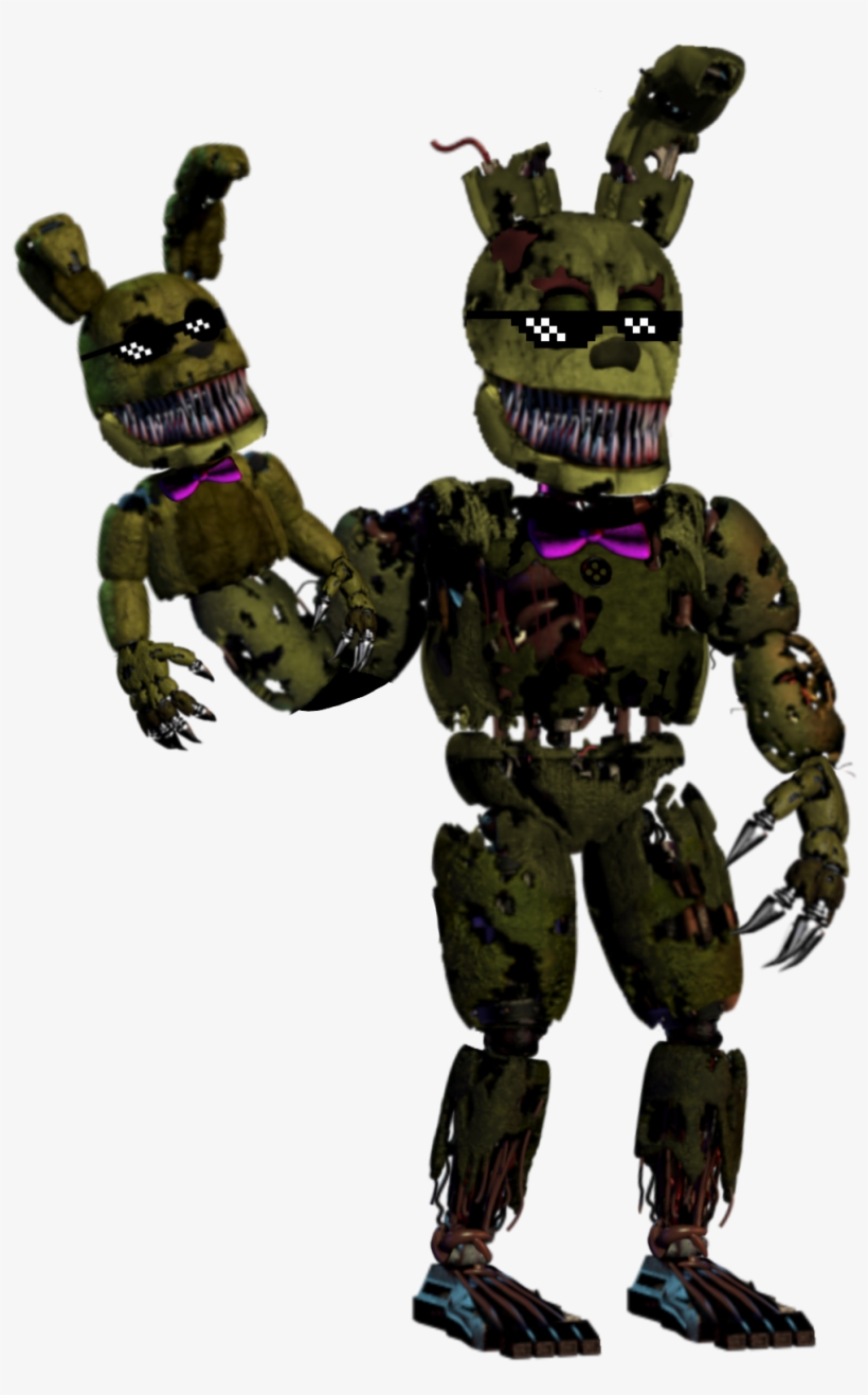 Five Nights At Freddys 4 Png - Nightmare Springtrap And Plushtrap