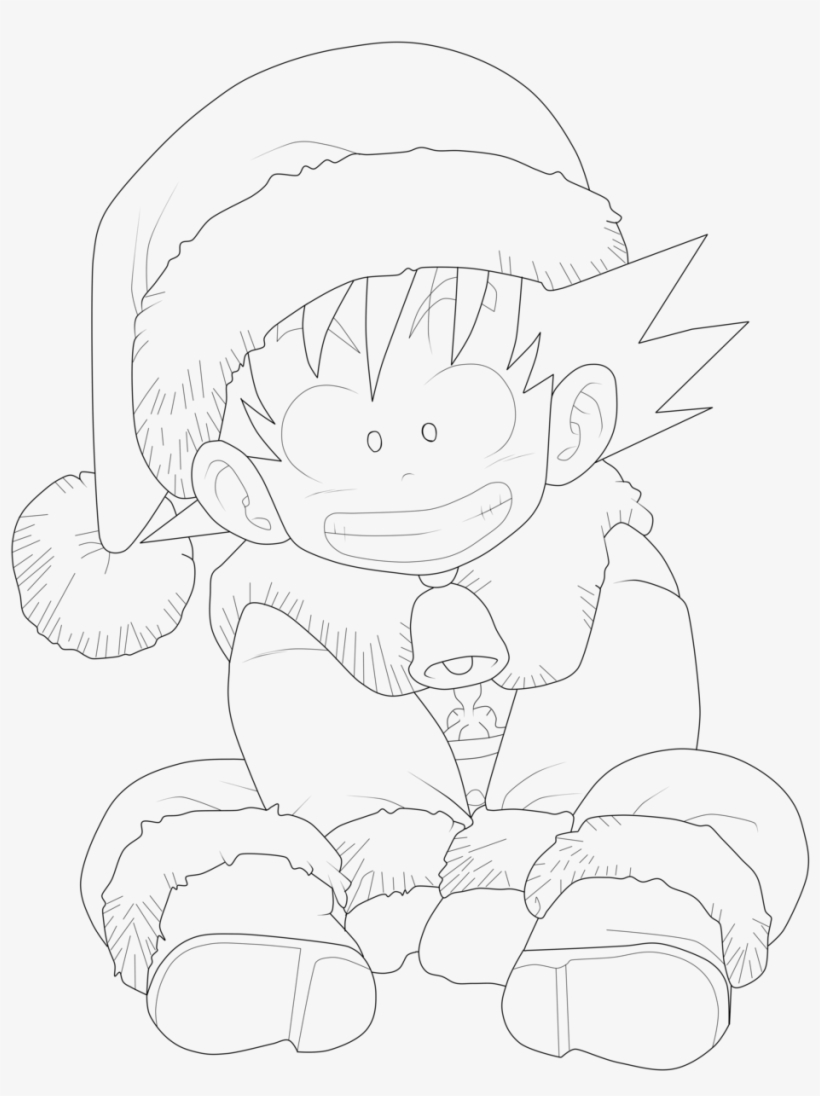 Kid Goku Merry Lineart Free Transparent Png Download Pngkey