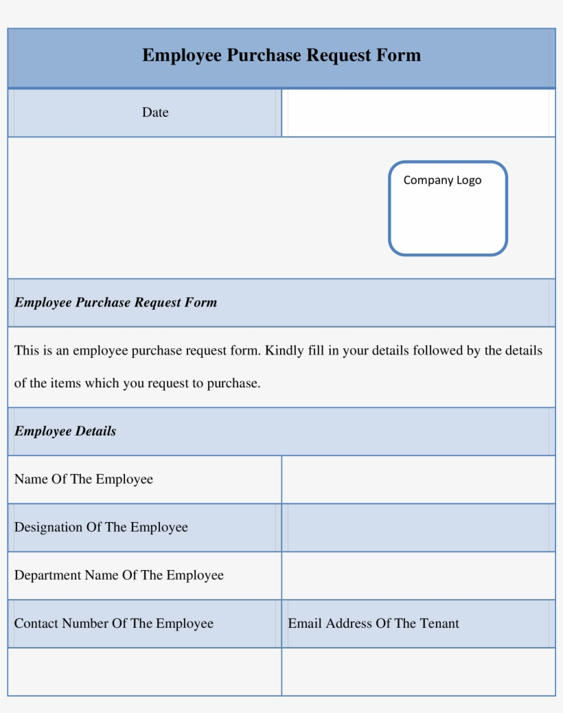 Employee Purchase Request Form Main Image - Free Transparent PNG ...