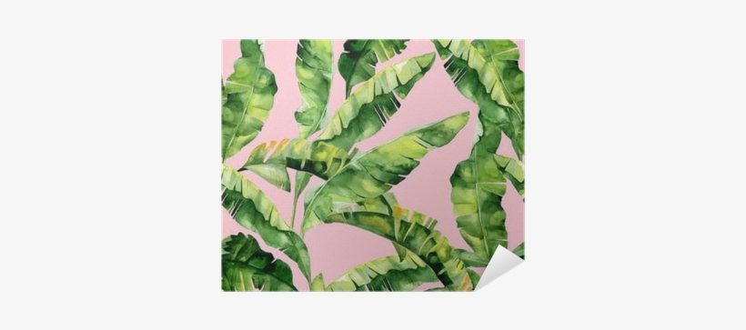 Seamless Watercolor Illustration Of Tropical Leaves, - Watercolor Painting, transparent png #730782