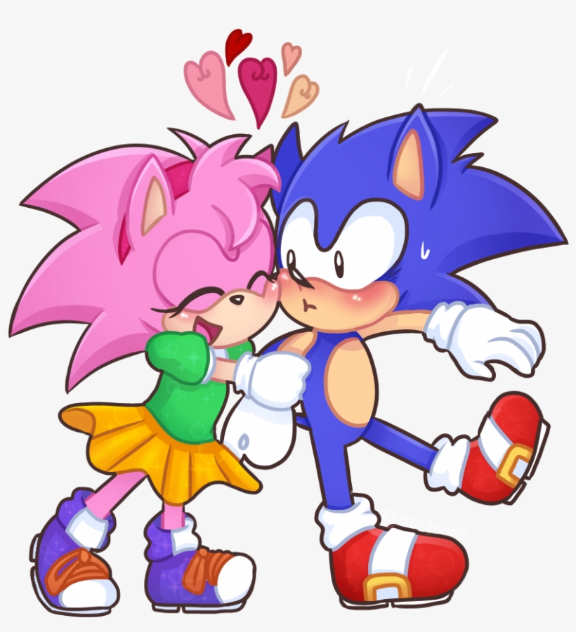 Classic Amy Rose And Sonic