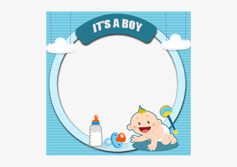 Baby Boy Frame Png Clip Art Transparent Download - Bingkai Baby Boy ...