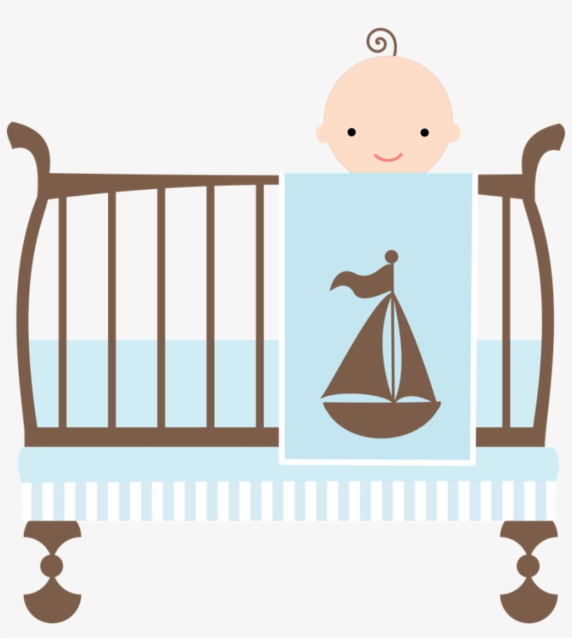 Crib Clipart Baby Boy Crib - Baby Shower Wording New Boy Mom, transparent png #742206