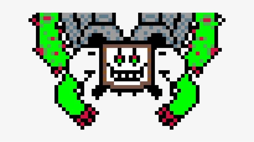 Omega Flowey Pixel Art Grid