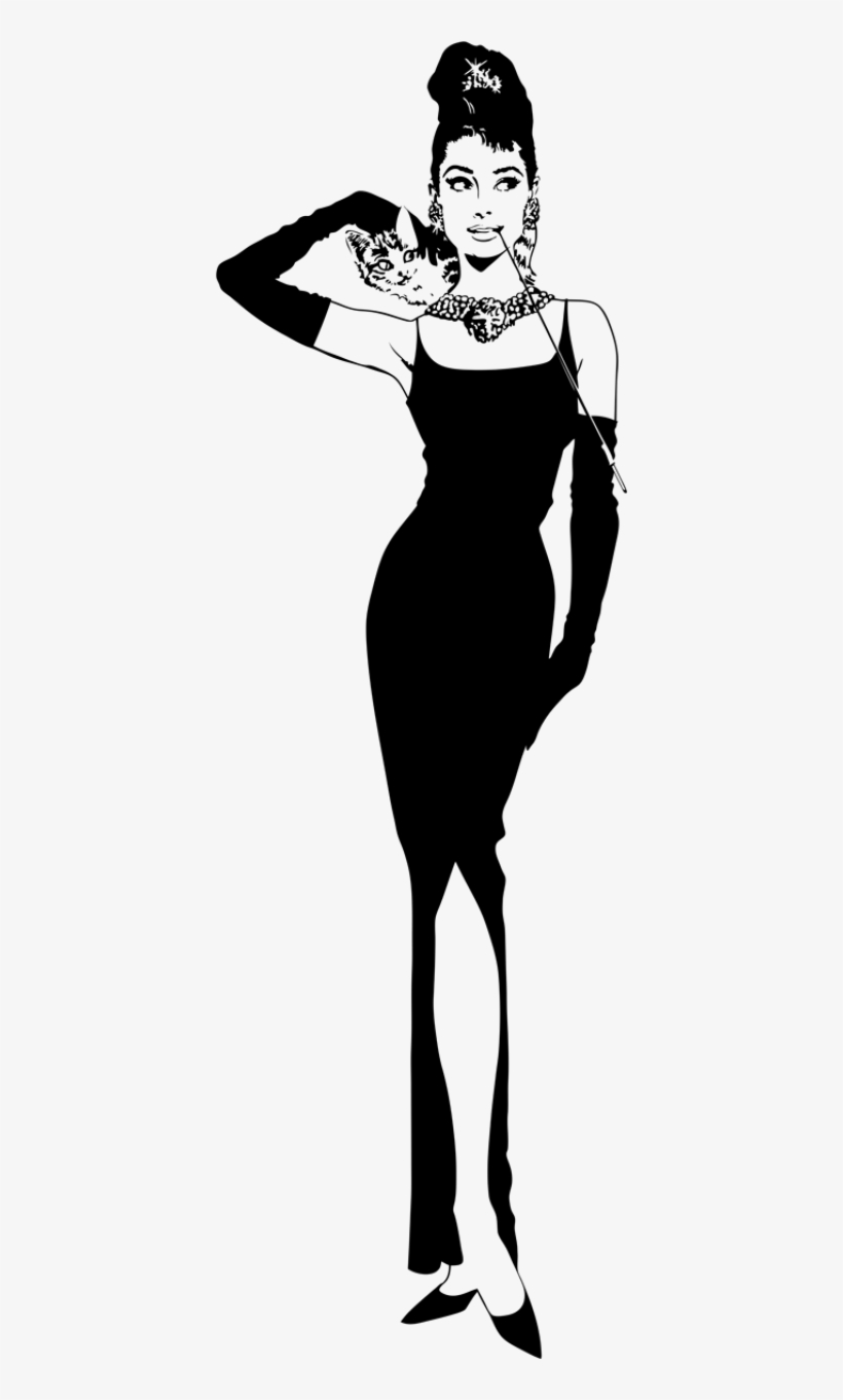 Audrey Hepburn Wall Decal Audrey Hepburn Breakfast At Tiffany S Cartoon Free Transparent Png Download Pngkey