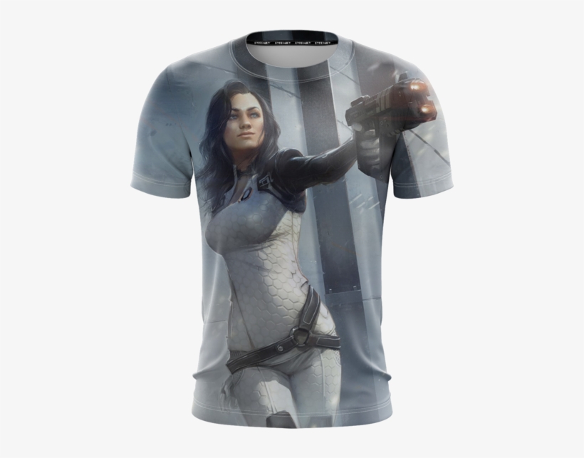 Mass Effect Galactic War Miranda Lawson Cool Gaming - Power Rangers Wild Force Shirt, transparent png #7599656