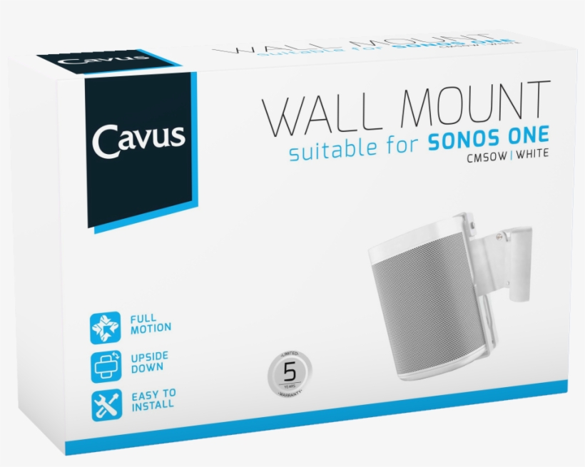 Wall Bracket Turnable For Sonos One White - Cavus, transparent png #7652756