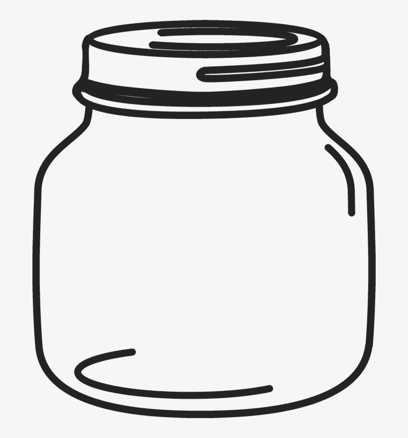 Petite Mason Jar Rubber Stamp - Mason Jar Clipart Png - Free ...