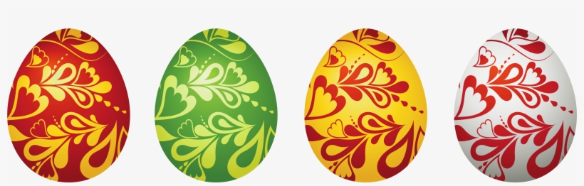 Easter Decorative Eggs Set Png Clipart Picture - Vector Easter Eggs Png, transparent png #7698354