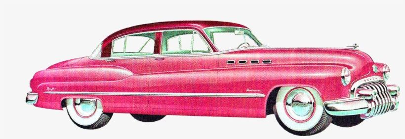 Vintage Old Car Artwork Illustrations Buick Dodge Image - Pink Vintage Car Png, transparent png #775948
