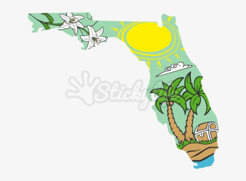 Florida State Decal - Cartoon - Free Transparent PNG Download - PNGkey