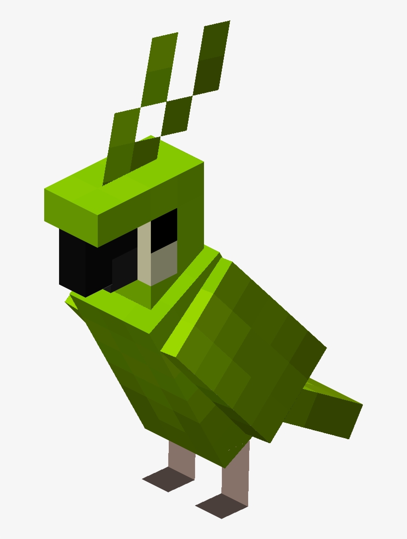 Green Parrot Loro Minecraft Png Free Transparent Png Download Pngkey