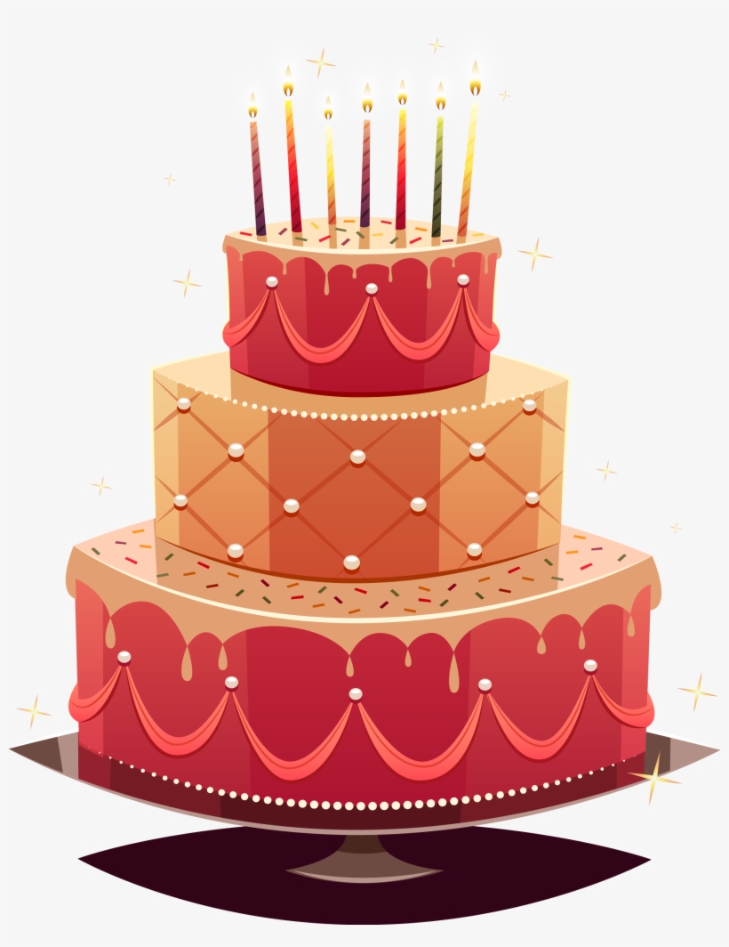 Third birthday cake Royalty Free Vector Image - VectorStock