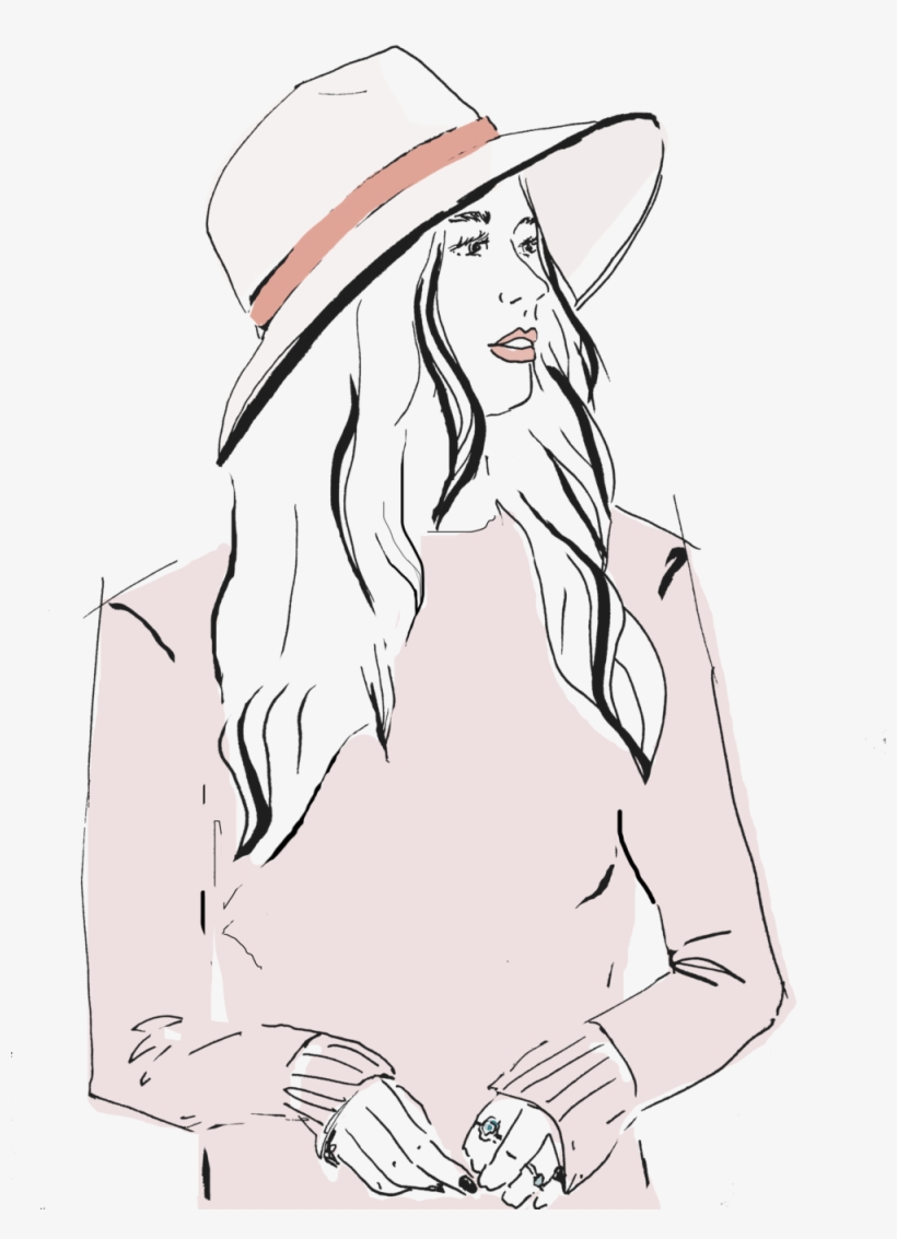 Girl In Hat Edit Blush 6 Simpler Hair Illustration Free Transparent Png Download Pngkey - universe girl hair extensions roblox