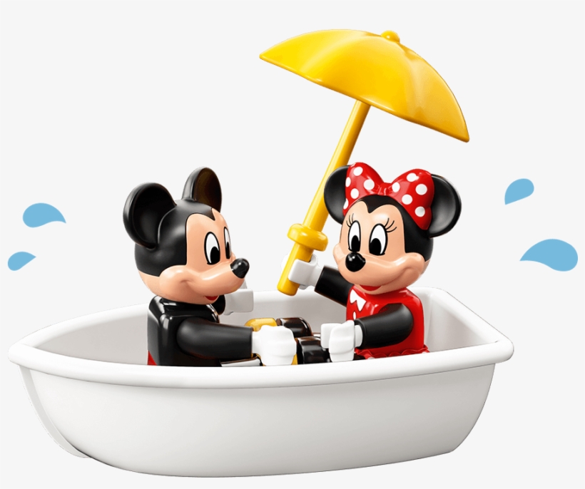 Mickey And Minnie In A Boat ミッキー ミニー レゴ ボート Free Transparent Png Download Pngkey