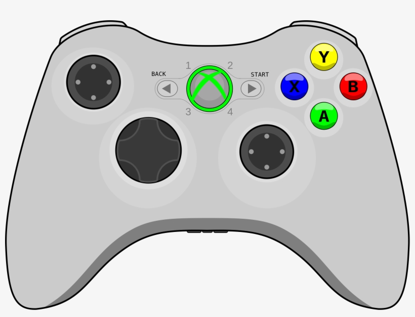 Free Vector Xbox Gamepad Clip Art - Xbox 360 Game Pad - Free ...