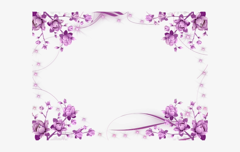 pink and purple flower border