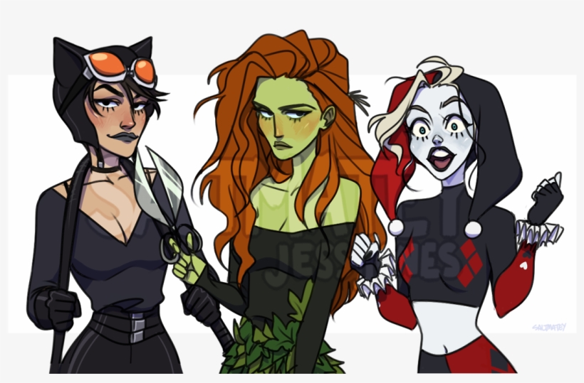 Pin By Camdyn H - Crying Harley Quinn And Poison Ivy - Free Transparent ...